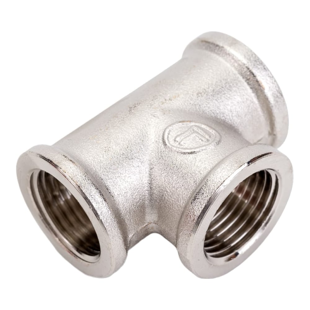 Изображение товара Тройник резьбовой DOUBLE-LIN латунный никелированный 3/4' LL6016