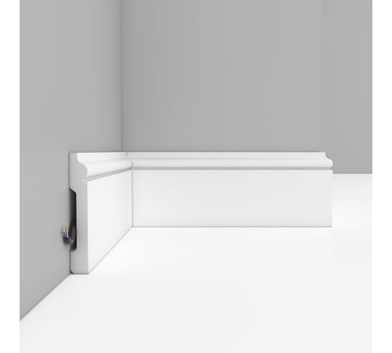 Изображение товара Плинтус напольный Decomaster D235-115 80x17x2400 мм белый матовый D235-115 ДМ