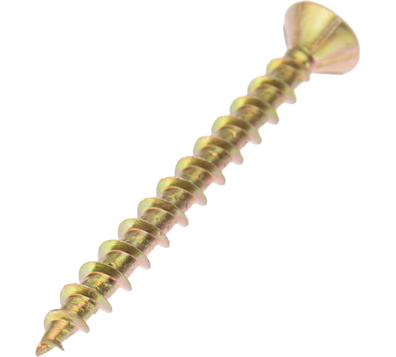 Изображение товара Оконный саморез KRANZ острый, 4,1x40, желтый цинк 6000 шт. 1503-4140-1