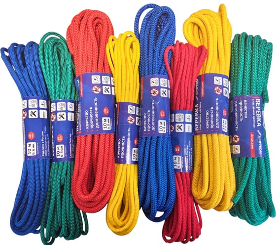 Изображение товара Веревка эластичная цветная Шнурком, 10мм 10м, 10ВЭ_10 10ВЭ777М10м
