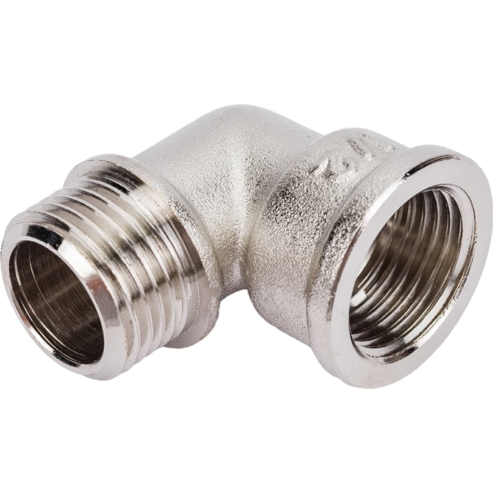 Изображение товара Латунный резьбовой угол DOUBLE-LIN никелированный 3/4" LL6018