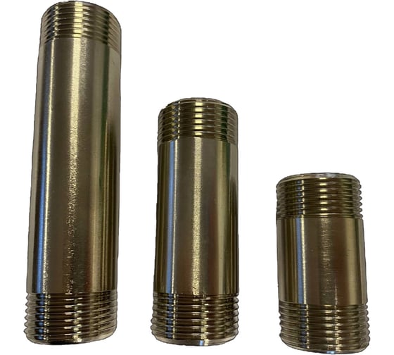 Изображение товара Латунный резьбовой удлинитель DOUBLE-LIN никелированный с наружной резьбой 3/4" - 60мм LL6150(3/4"-60)