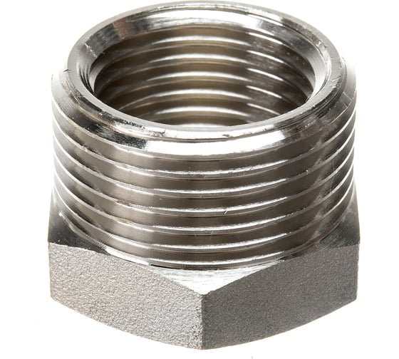 Изображение товара Футорка резьбовая латунная никелированная DOUBLE-LIN Н/В 3/4" x 1/2" LL6033 (3/4"x1/2")