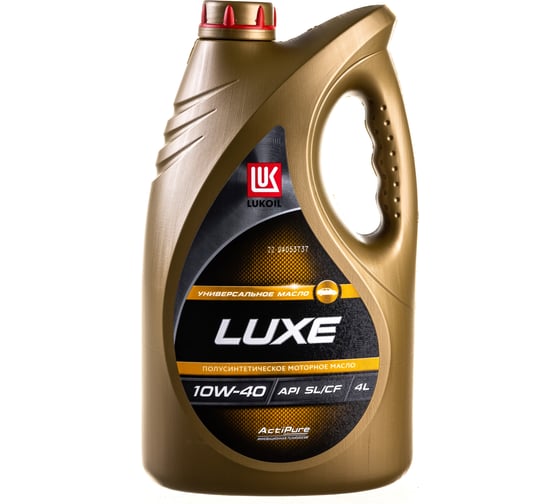 Изображение товара Моторное масло Лукойл ЛЮКС полусинтетическое SAE 10W-40, API SL/CF, 4 л 19188