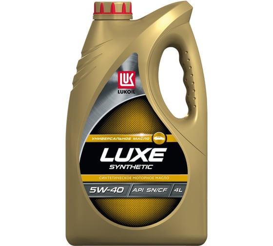 Изображение товара Моторное масло Лукойл ЛЮКС синтетическое SAE 5W-40, API SN/CF, 4 л 207465