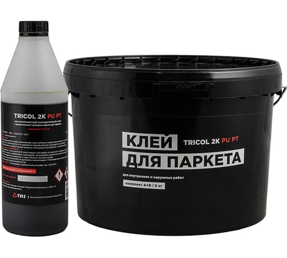 Изображение товара Двухкомпонентный полиуретановый клей для паркета TRICOL с укрепленным швом 2K PU PT (Компоненты А и Б) 568