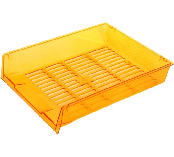 Изображение товара Горизонтальный лоток для бумаг Attache Bright Colours решетчатый прозрачный желтый 1337998