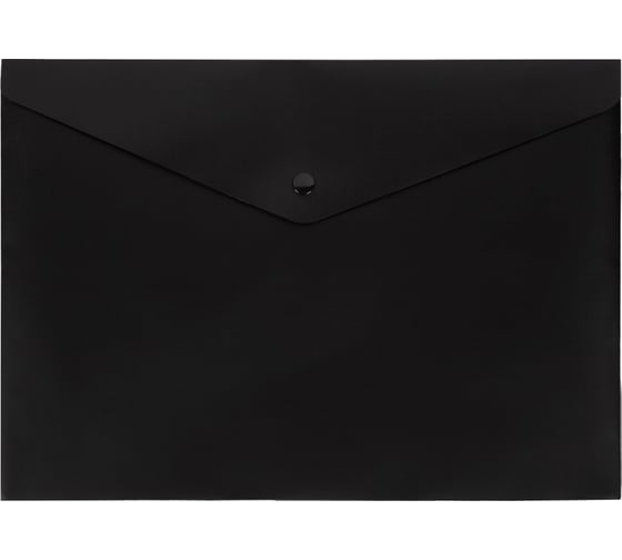 Изображение товара Папка-конверт Attache на кнопке А4 180 мкм черная 10 шт в упаковке 1429421