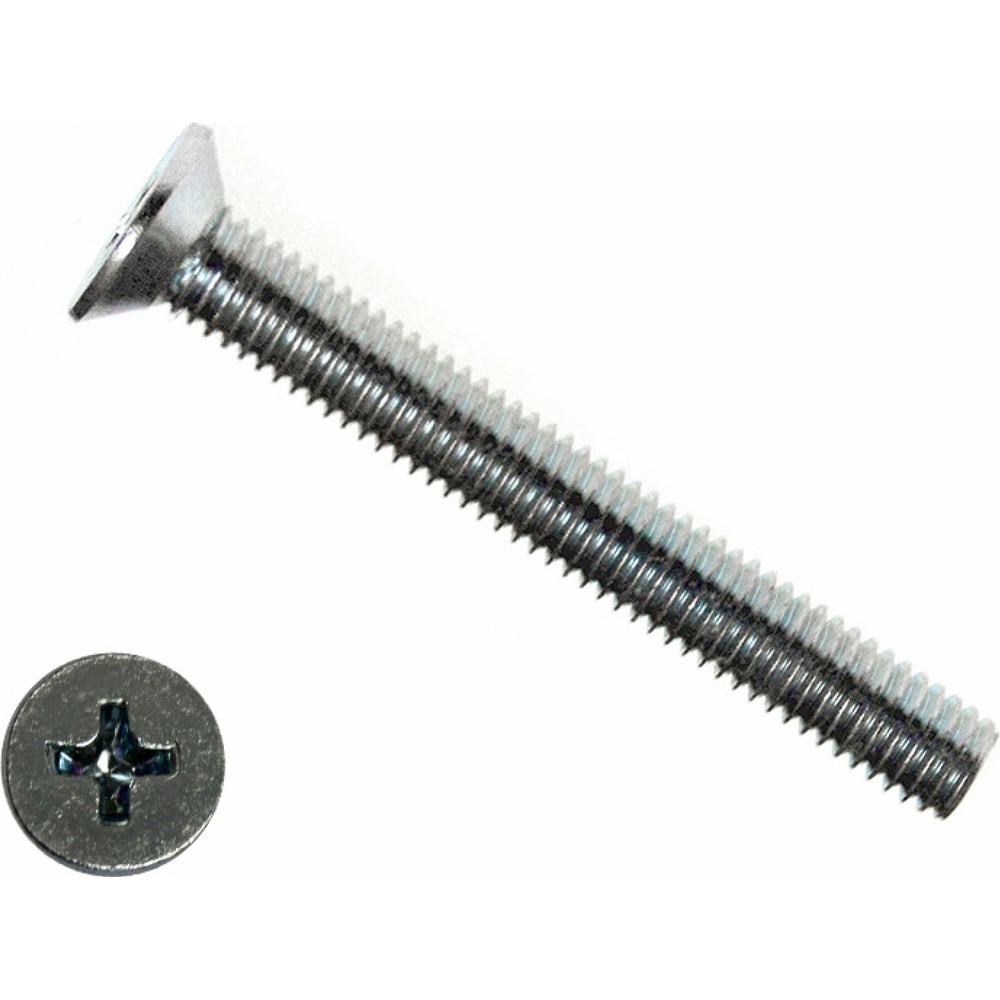 Изображение товара Винт КРЕП-КОМП DIN 965 потайной цинк 3x50 5000 шт