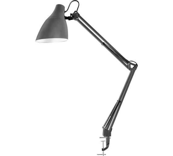 Изображение товара Настольный светильник Camelion KD-335 C09 светло-серый, с металлической струбциной, 230V, 40W, E27 13881