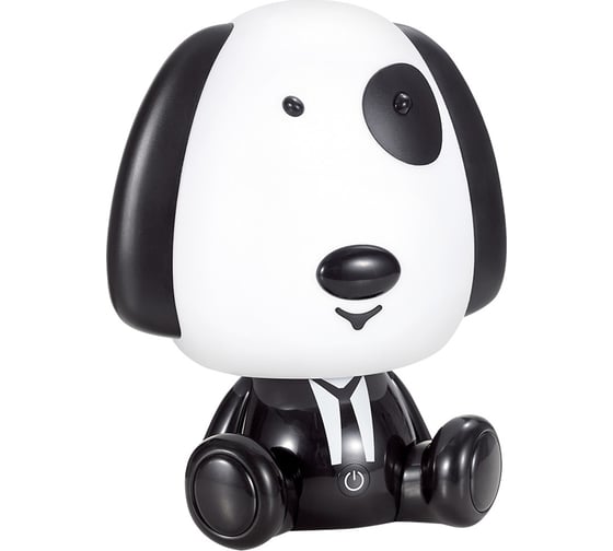 Изображение товара Настольный светильник Camelion KD-895 C41 черно-белый LED 3 Вт, диммируемый, собака в костюме 13901