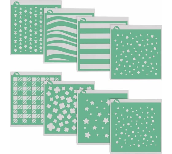 Изображение товара Трафарет для выпечки МУЛЬТИДОМ Мозаика набор 8 шт размер 14x15 см VL80-492