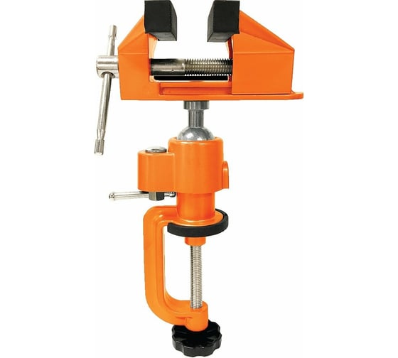 Изображение товара Тиски СПЕЦ настольные поворотные моделирования,ТНМ-75А алюминиевые губки 75мм, 3335