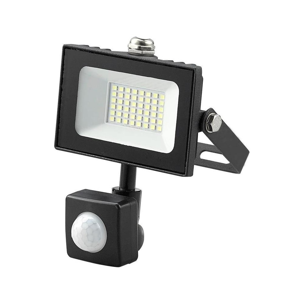 Изображение товара Светодиодный прожектор с ИК датчиком General Lighting Systems 30Вт 2150Лм 6500К Холодный белый свет IP65 Черный GTAB-30BT-IP65-6500-IFR 403134