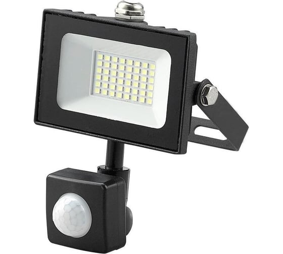 Изображение товара Светодиодный прожектор с ИК датчиком General Lighting Systems 30Вт 2150Лм 6500К Холодный белый свет IP65 Черный GTAB-30BT-IP65-6500-IFR 403134
