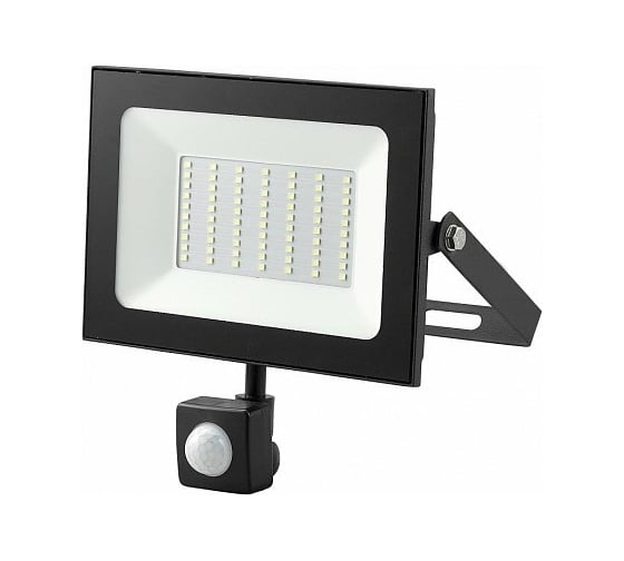 Изображение товара Светодиодный прожектор с ИК датчиком General Lighting Systems 70Вт 5150Лм 6500К Холодный белый свет IP65 Черный GTAB-70BT-IP65-6500-IFR 403136
