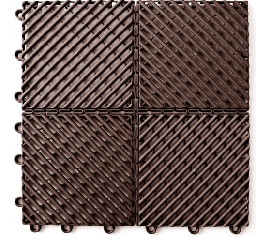 Изображение товара Садовые дорожки, покрытие для сада, дачи, террасы, бассейна ПластФактор City 1 кв.м, коричневый 4630027111647