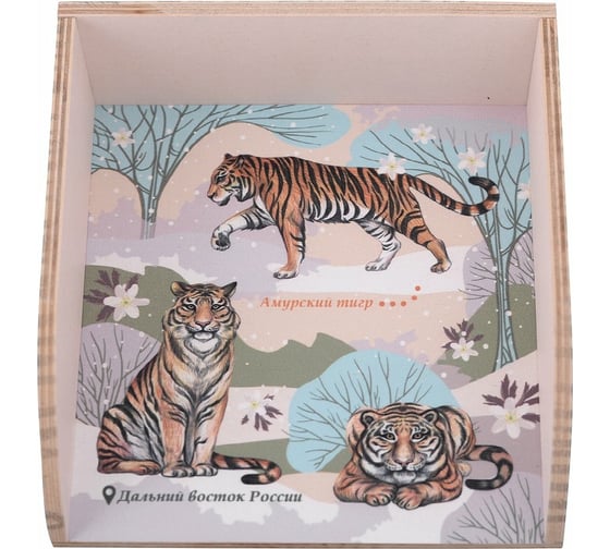 Изображение товара Подставка для салфеток МУЛЬТИДОМ Исчезающая красота размер 18x18,8x6 см МТ18-190