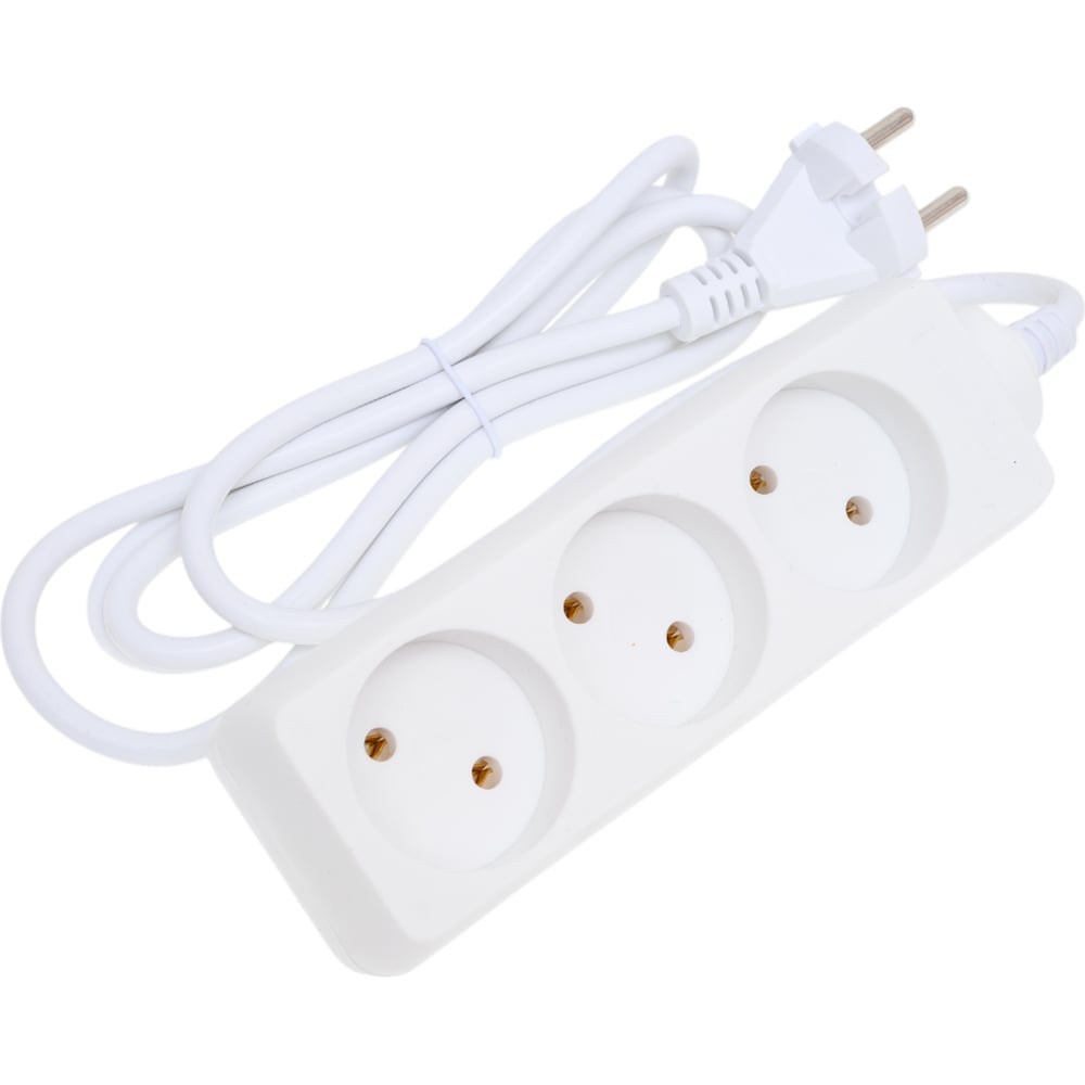 Изображение товара Удлинитель бытовой General Lighting Systems 3 розетки без заземления 1 5м