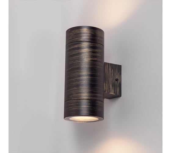 Изображение товара Фасадный светильник General Lighting Systems двойной GX53, 205х140х90мм, металл, черно-золотой IP65 GWL-2GX53-M-IP65 661129