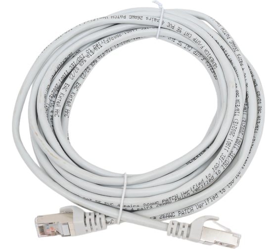Изображение товара Коммутационный шнур GENERICA кат. 5Е, FTP, 5м, серый PC01-C5EF-5M-G
