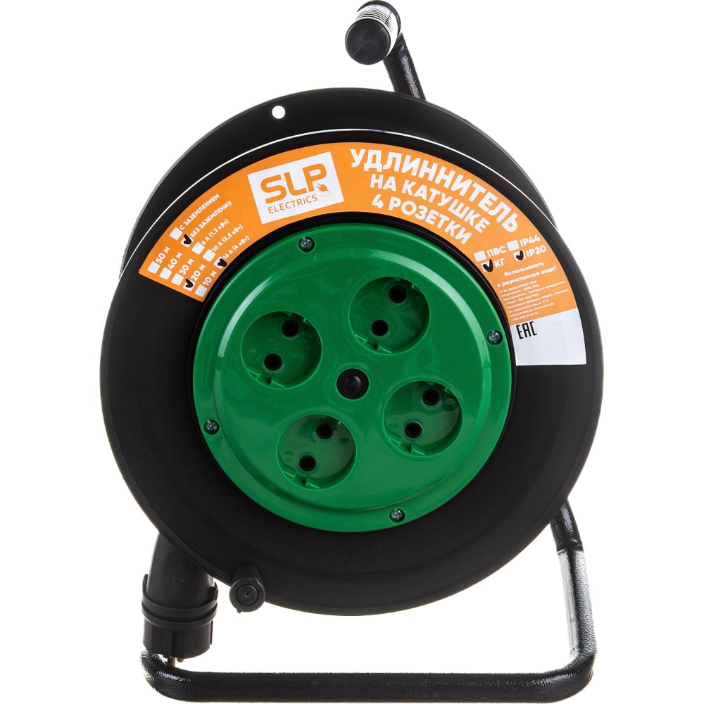 Электрический удлинитель SVET, цвет черный EV0451-5321 УХ-16-4-20-К - фото 1