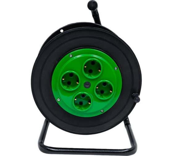 Изображение товара Силовой удлинитель на катушке SVET 50м/4розетки без заземления (ПВС), 6А УХ-6-4-50-К ПВС 2x0,75 EV0451-5124