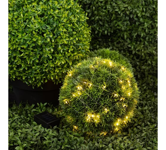 Изображение товара Садовая гирлянда ЭРА ERASF22-42 Нить на солнечной батарее, теплый свет, 100 microLED, 10 м Б0053371