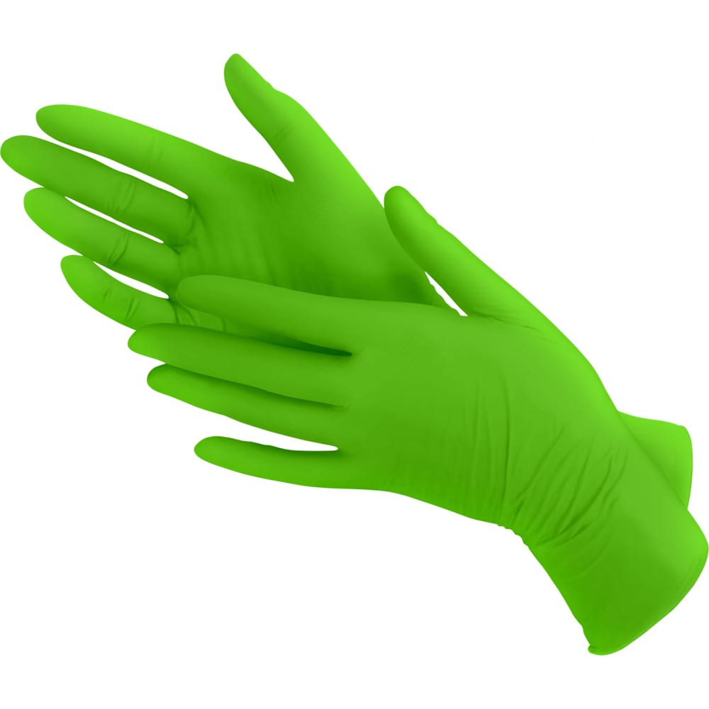 Купить Нитриловые перчатки EcoLat, Green, зеленый, нитрил