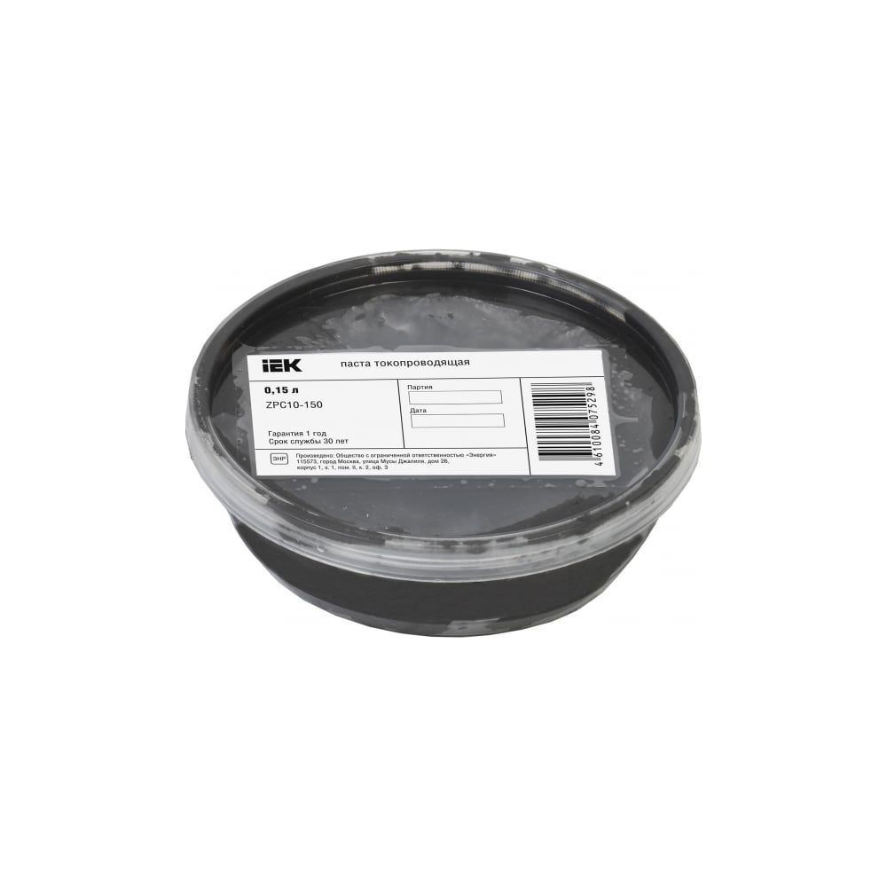 Изображение товара Токопроводящая паста IEK ZPC10-150 0,15л для надежных электрических соединений