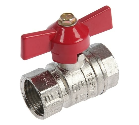 Изображение товара Кран шаровой Zein engr внутренняя 1/2", PN 4, для холодной воды, 5-45 градусов, бабочка, цинк 7551330