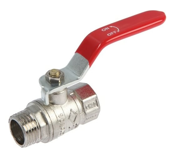 Изображение товара Кран шаровой для холодной воды Zein engr нр/вр 1/2", PN 4, 5-45 градусов, рычаг, цинк 7551331