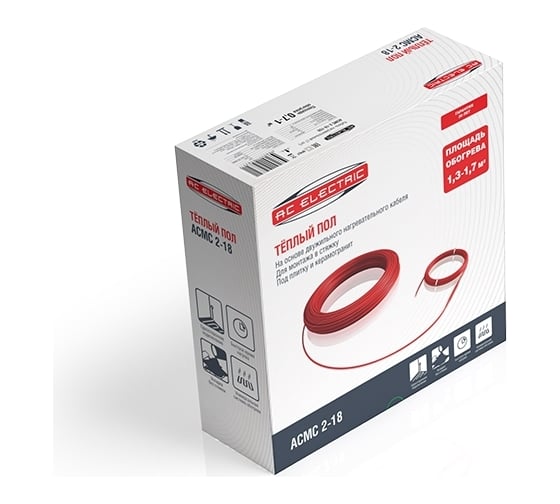 Изображение товара Нагревательный кабель AC ELECTRIC ACMC 2-18-150 комплект теплого пола НС-1221158