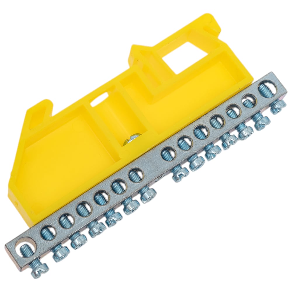 Изображение товара Шина заземления ЭРА PE NO-222-94-1 для DIN-рейки, никелированная