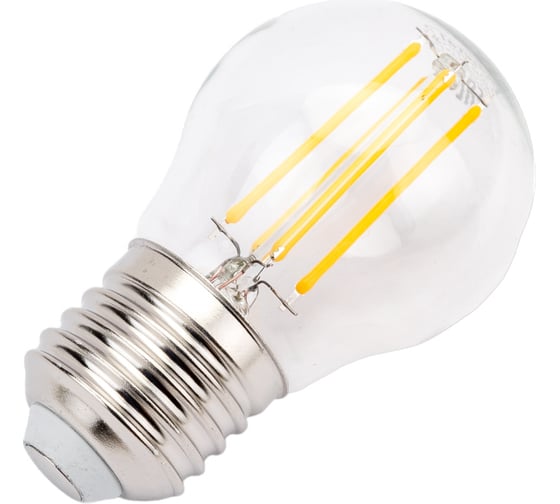 Изображение товара Светодиодная лампа General Lighting Systems Филамент прозрачный E27 10Вт 230В 910Лм 2700К Теплый белый свет Шар GLDEN-G45S-12-230-E27-2700 661012