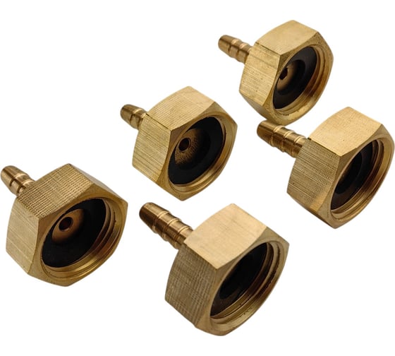 Изображение товара Наконечник 1/2"ВР х 6 мм + прокладка, 5 шт HG 1646518