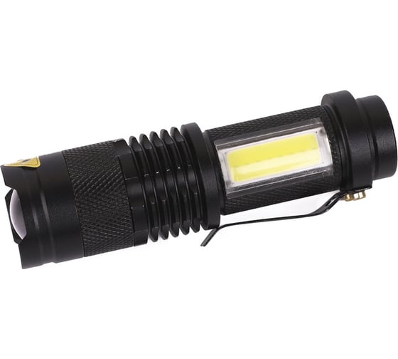 Изображение товара Фонарь Camelion LED51531 черный, LED XPE+COB, ZOOM, 4 режима 1XLR6, алюминий, откр. блистер 14533