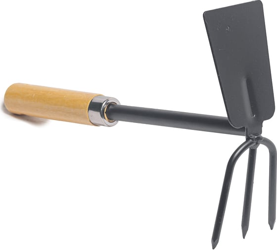 Изображение товара Комбинированная мотыжка-рыхлитель с деревянной ручкой САДОВИТА лопатка 00076498