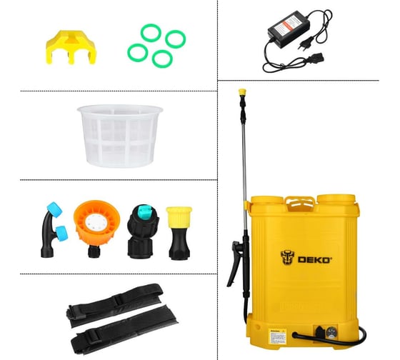Изображение товара Садовый аккумуляторный опрыскиватель DEKO DKSP10 16 л 065-0954