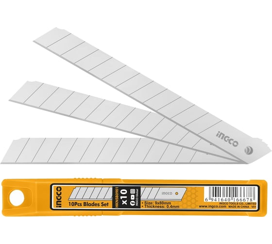 Изображение товара Лезвия сегментные (10 шт; 9x80 мм) INGCO HKNSB0901