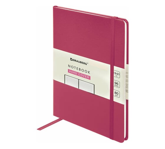 Изображение товара Блокнот BRAUBERG ULTRA А5 130x210 мм, балакрон, 80 г/м2, 96 листов, клетка, розовый 113038