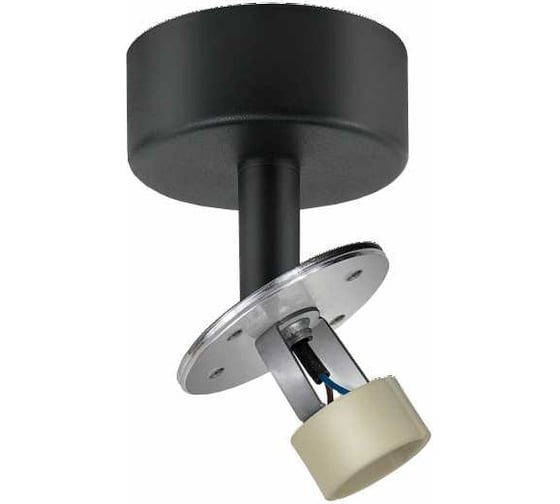 Изображение товара Основание для потолочного светильника Фарлайт GU10 с регулируемым наклоном черное FAR002194