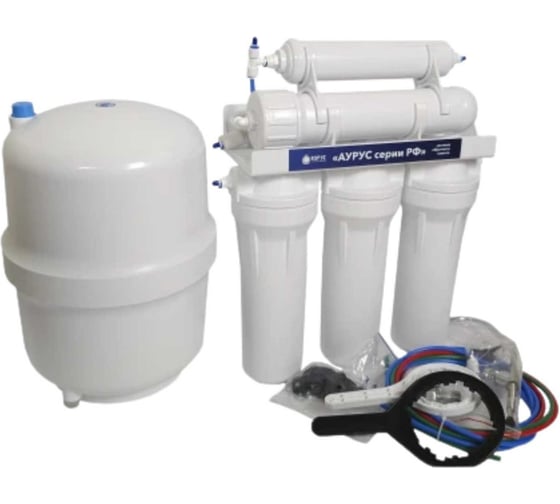 Изображение товара Фильтр для воды Аурус под мойку c краном питьевой воды проточный жесткой очистки, обратный осмос встраиваемый комплект 6 ступеней, кухонный и накопительный RF-1 34