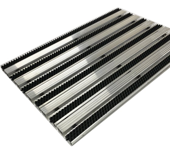 Изображение товара Грязезащитная придверная решетка ООО ПК ЦентрВход Эксперт щетка-широкий скребок, 390х590 мм 731EX009