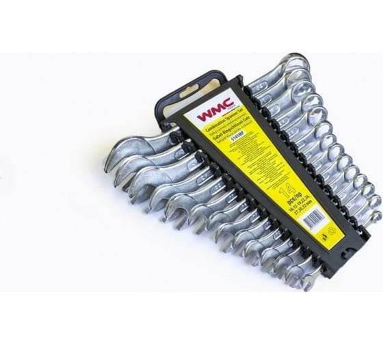 Изображение товара Набор комбинированных ключей WMC TOOLS 14пр. ,в пластиковом держателе 50004 5141MP