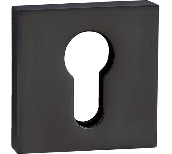 Изображение товара Накладка на цилиндр PUERTO квадратная, матовый черный никель INET AL 03 MBN