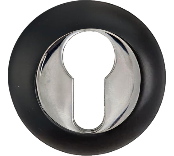 Изображение товара Накладка на цилиндр PUERTO черный/хром блестящий INET AL 08 B/CP