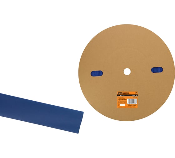 Изображение товара Термоусаживаемая трубка TDM ELECTRIC ТУТнг 20/10 синяя (100 м/ролл) SQ0518-0055