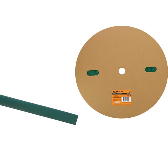 Изображение товара Термоусаживаемая трубка TDM ELECTRIC ТУТнг 10/5 зеленая (100 м/ролл) SQ0518-0018