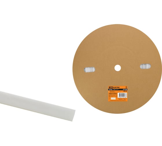 Изображение товара Термоусаживаемая трубка TDM ELECTRIC ТУТнг 12/6 белая (100 м/ролл) SQ0518-0022